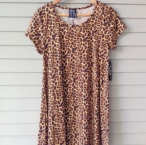 Leopard print A-line dress